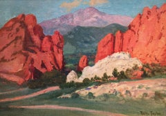 "Garden of the Gods, Pikes Peak" Colorado Landscape Rolla Taylor (1872-1970)