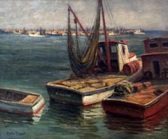 "Rockport Texas Shrimp Boats" Mary Ann by Rolla Taylor (1872-1970)