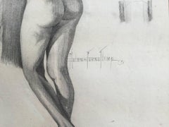 "Bather"  Nude drawing by San Antonio Texas Artist