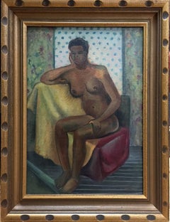 Nude.  African American Woman exhibited piece 1942 University of Iowa exhibited