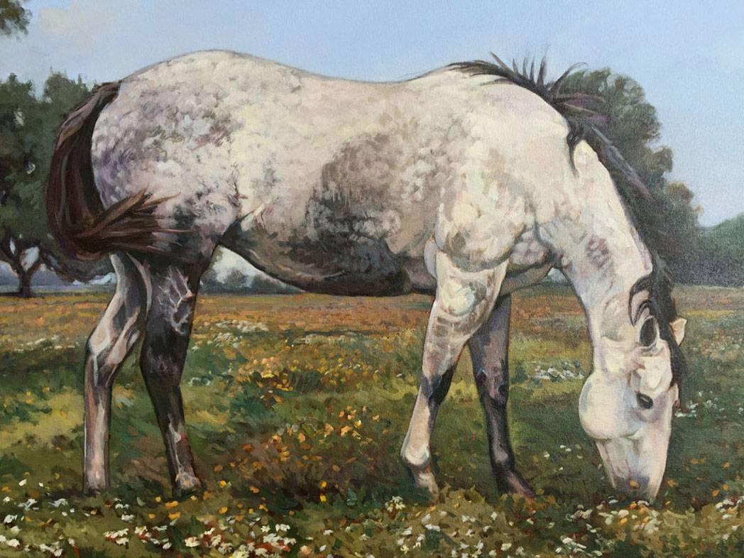 « Cheval grisapple » (chevalapple)  Grand  Peinture - peinture  - Painting de Eric Harrison