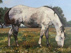 "Caballo gris rucio"  Grande  Pintura