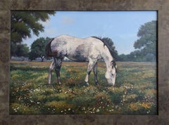 "Dapple Grey Horse"  Large  Painting 