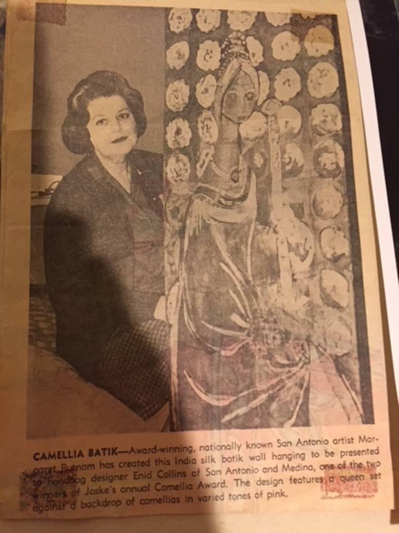Margaret Putnam  (1913-1987) San Antonio Artist Image Size: 16.25 x 12 Frame Size: 24.5 x 20 Medium: Watercolor Mixed "Dove"
Margaret used her own handmade paper.  
Biography
Margaret Putnam (1913-1987)
Margaret Putnam left an artistic