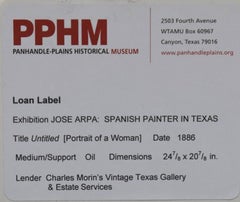 "Portrait of Lady from Carmona" Spain 1886  Texas / Spanish Artist Exhibited