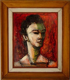 "Retired Ballerina"  Great Mid Century Modern Portrait.