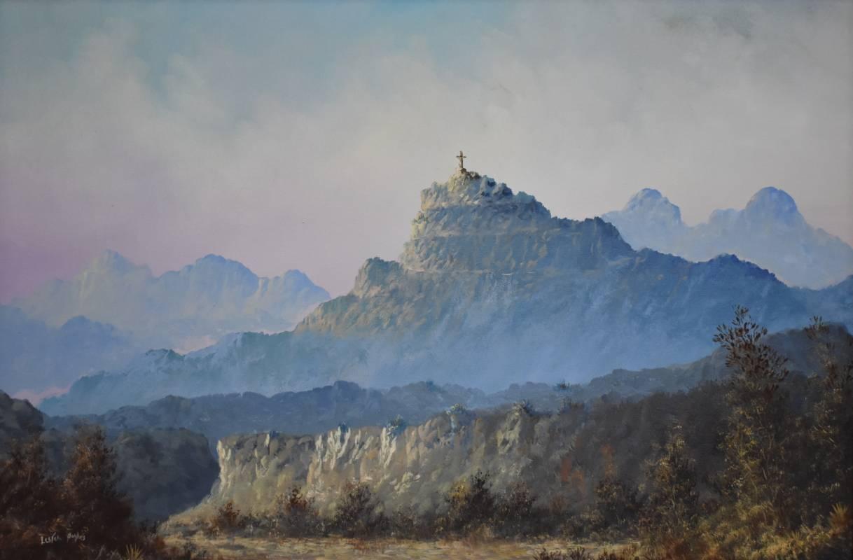 Lester Hughes Landscape Painting - "Sacred Mountains"  Western Mountains, West Texas/New Mexico Perfect for Ranch