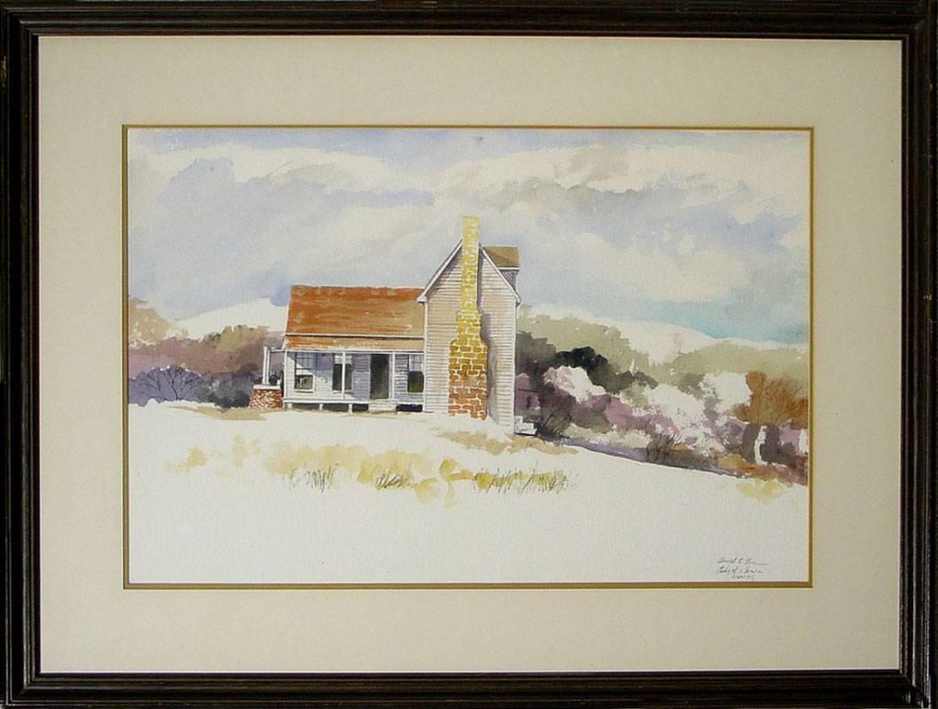 Study for Old House.  Texas   - Painting by Ancel Nunn