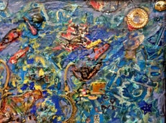 "Blue Star 10 Special" Abstract by Black folk artist F.L. Doc Spellmon