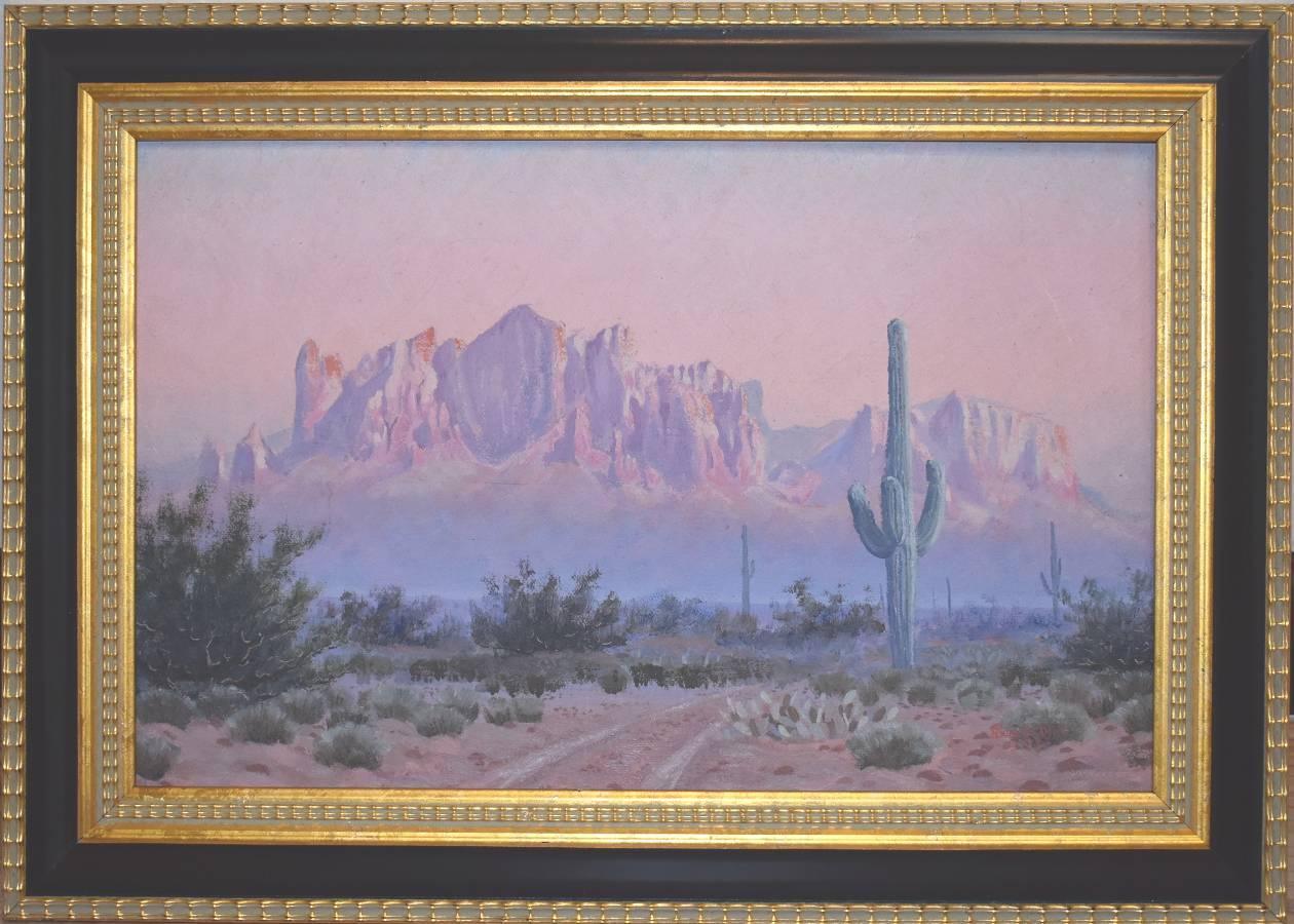 Landscape Painting Ricardo Diaz - « Le désert d'El Paso »