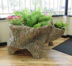 "Tree Trunk Planter" Faux Bois Sculpture Circa 1940s