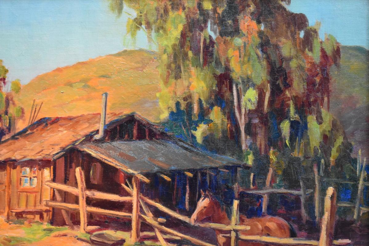 „“Hauskorral“  Frühes kalifornisches Western-Gemälde von Wieghorst in großartigen Farben  im Angebot 6