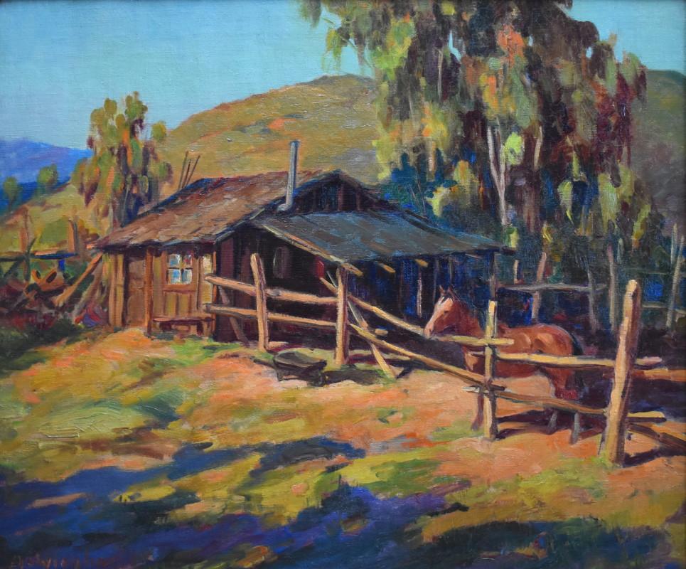„“Hauskorral“  Frühes kalifornisches Western-Gemälde von Wieghorst in großartigen Farben  im Angebot 13