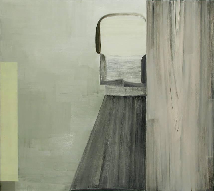 Sabine Finkenauer Abstract Painting - Niña con puerta