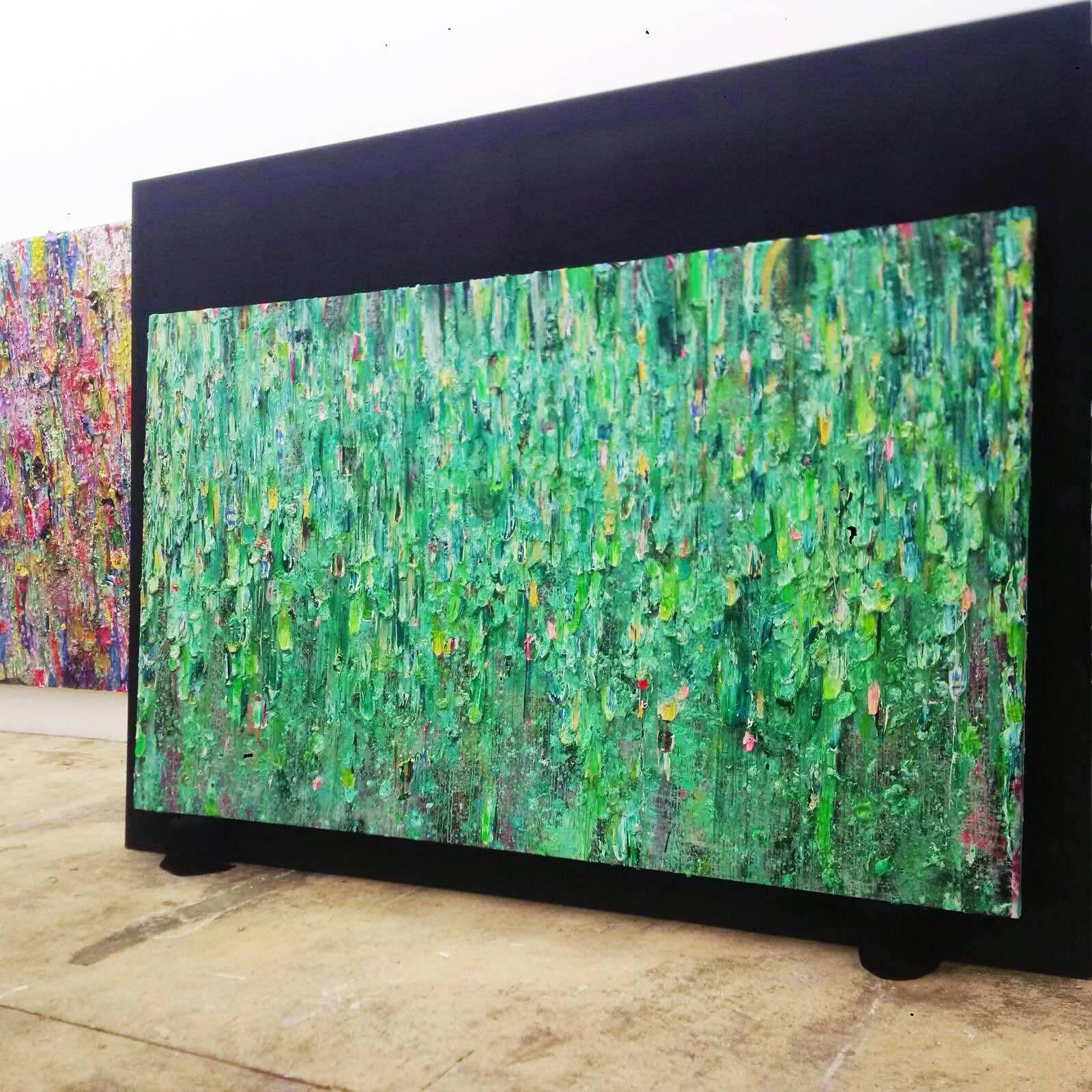 El Jardín (The Garden) - Abstract Expressionist Painting by Melvin Martínez