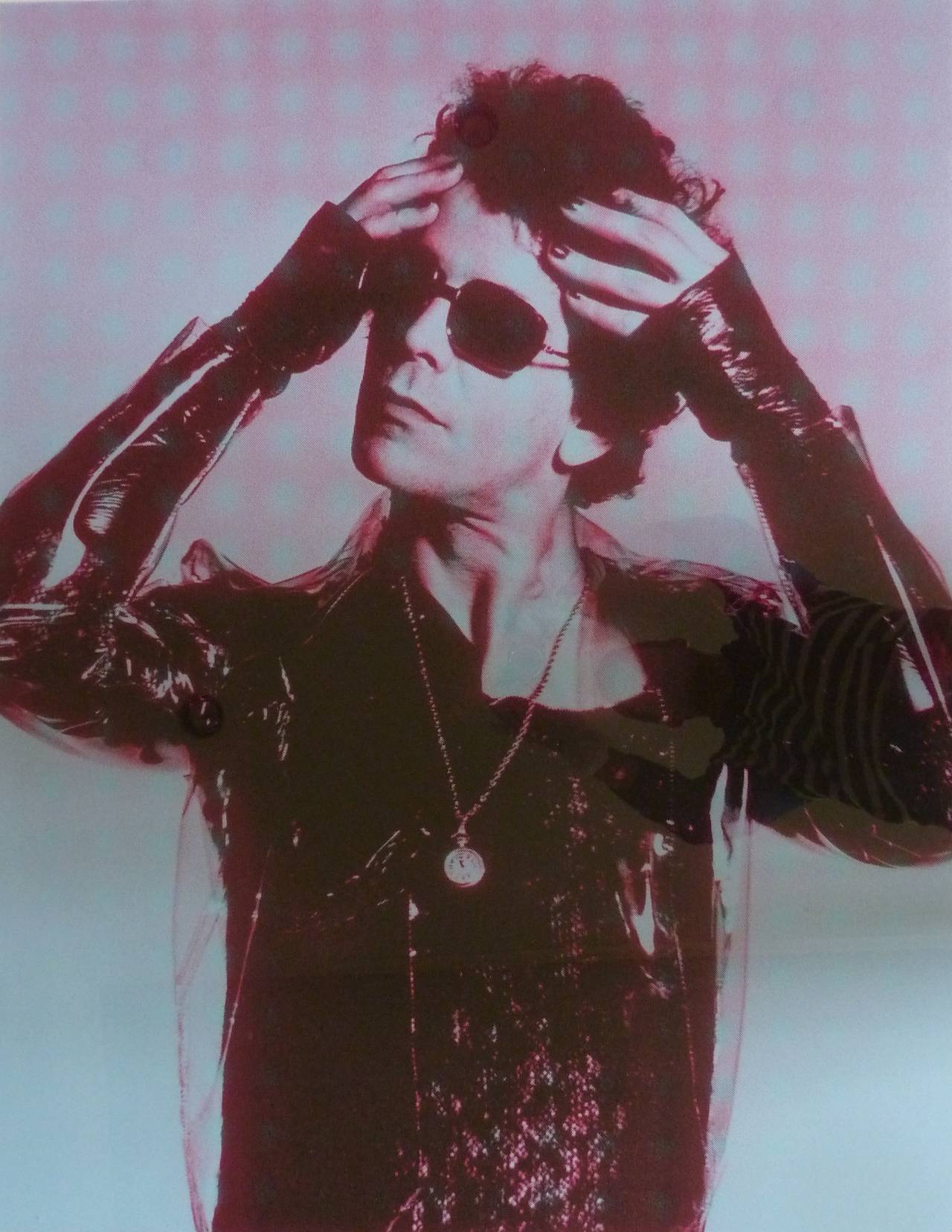 Lou Reed (Light Blue and Magenta) - Print by Russell Young