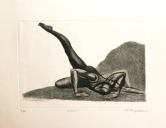 "" Ballett ""  Original-Radierung von Raul Anguiano, 1970