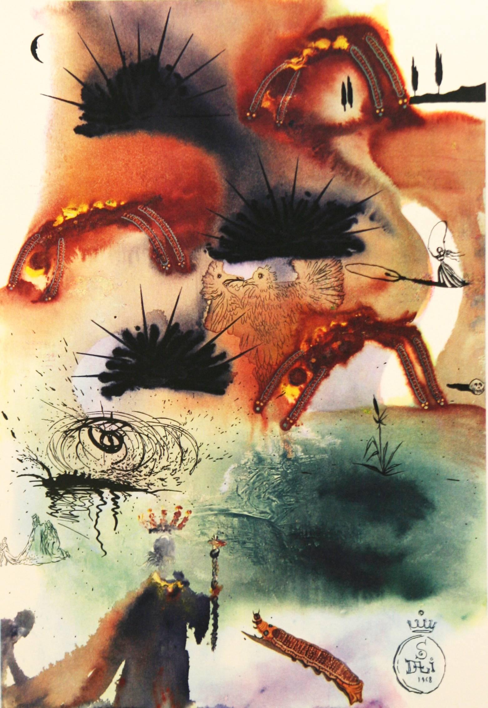 Salvador Dalí Abstract Print - The Lobster’s Quadrille Salvador Dali's Alice in Wonderland 1969