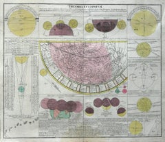 Antique Theoria Eclipsium, Atlas Novus Coelestis Johanne Dopplemayr 1742 engraving