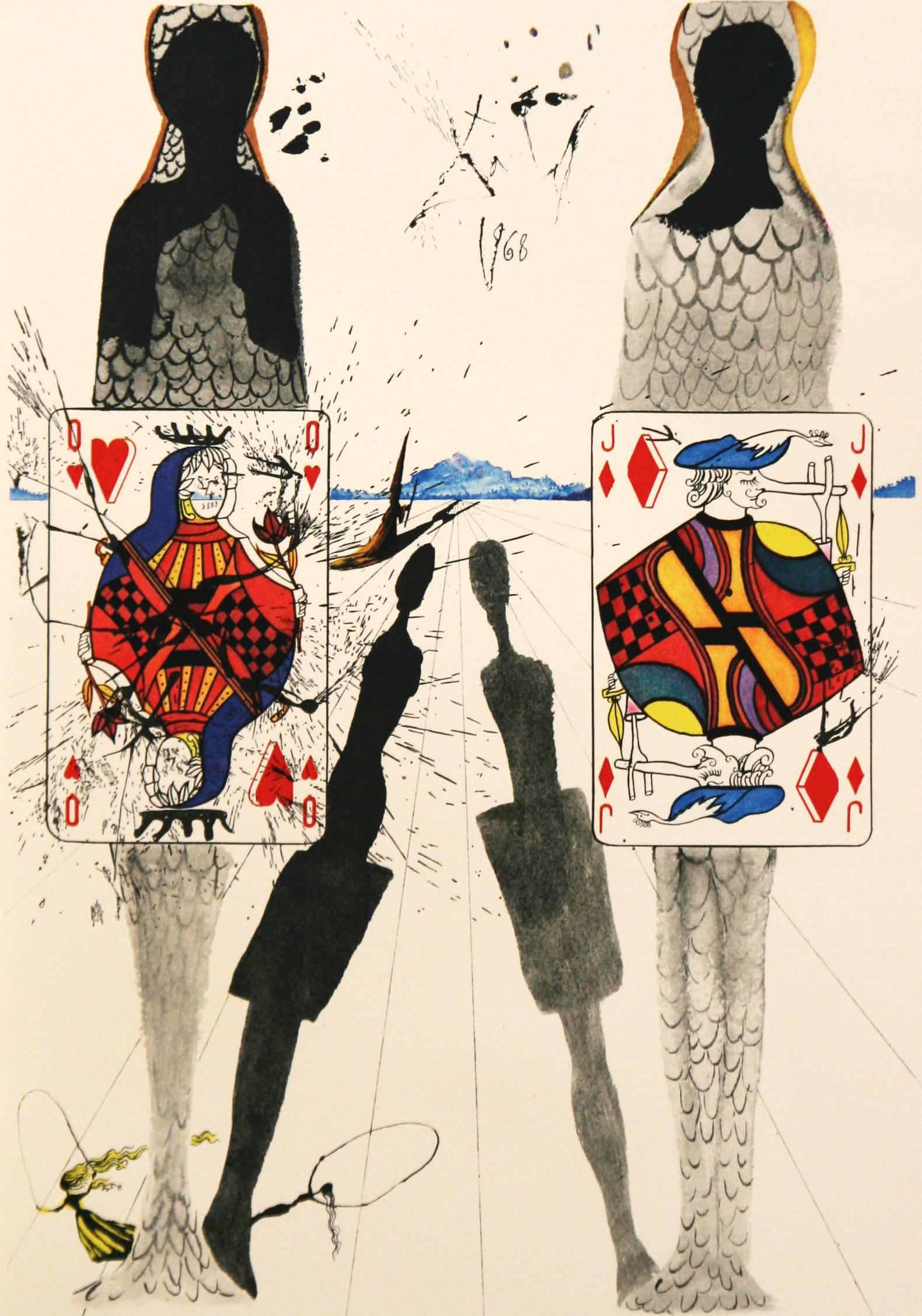 Salvador Dalí Print - The Queen's Croquet Ground Salvador Dali Alice's Adventures in Wonderland 1969