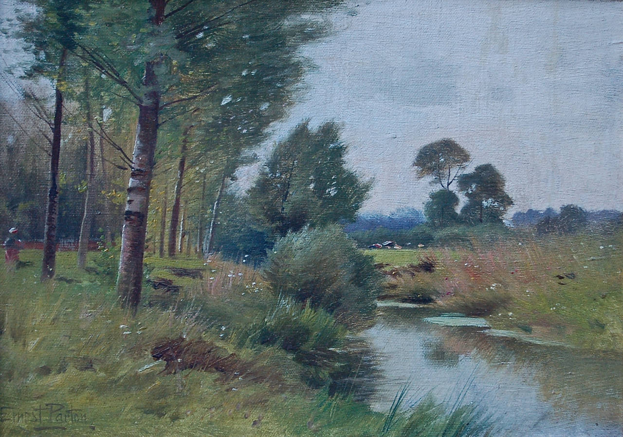 Ernest Parton Landscape Painting - Spring Landscape