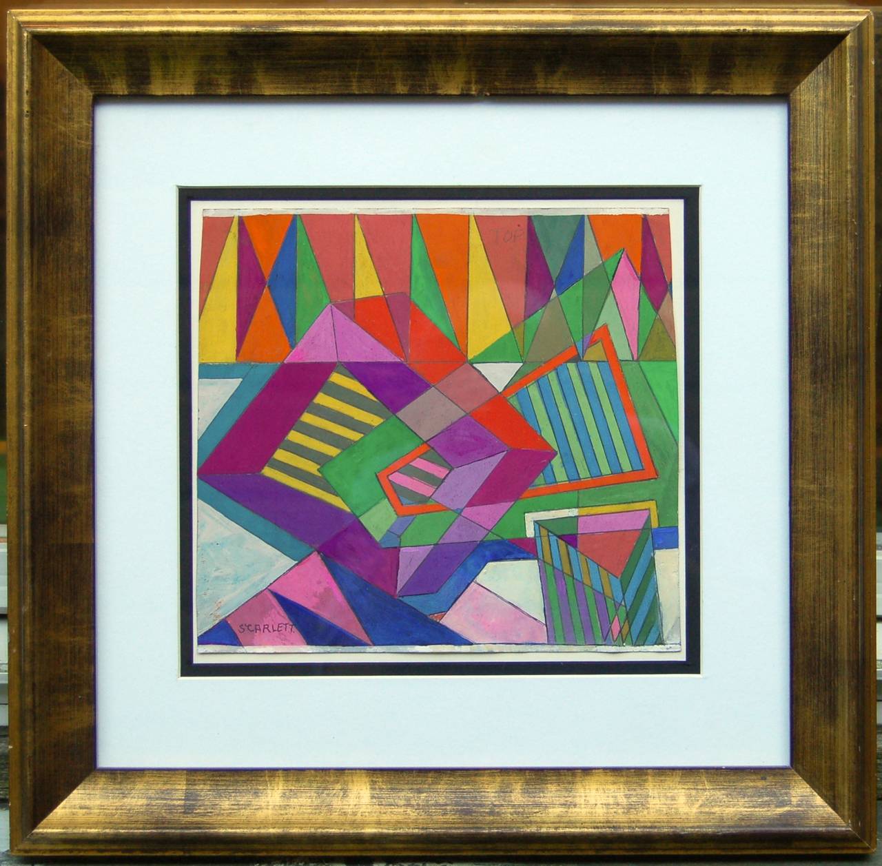 Geometric Abstract - Mixed Media Art by Rolph Scarlett
