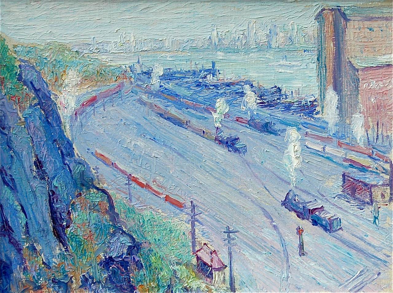 Unknown Landscape Painting - The View From Hoboken