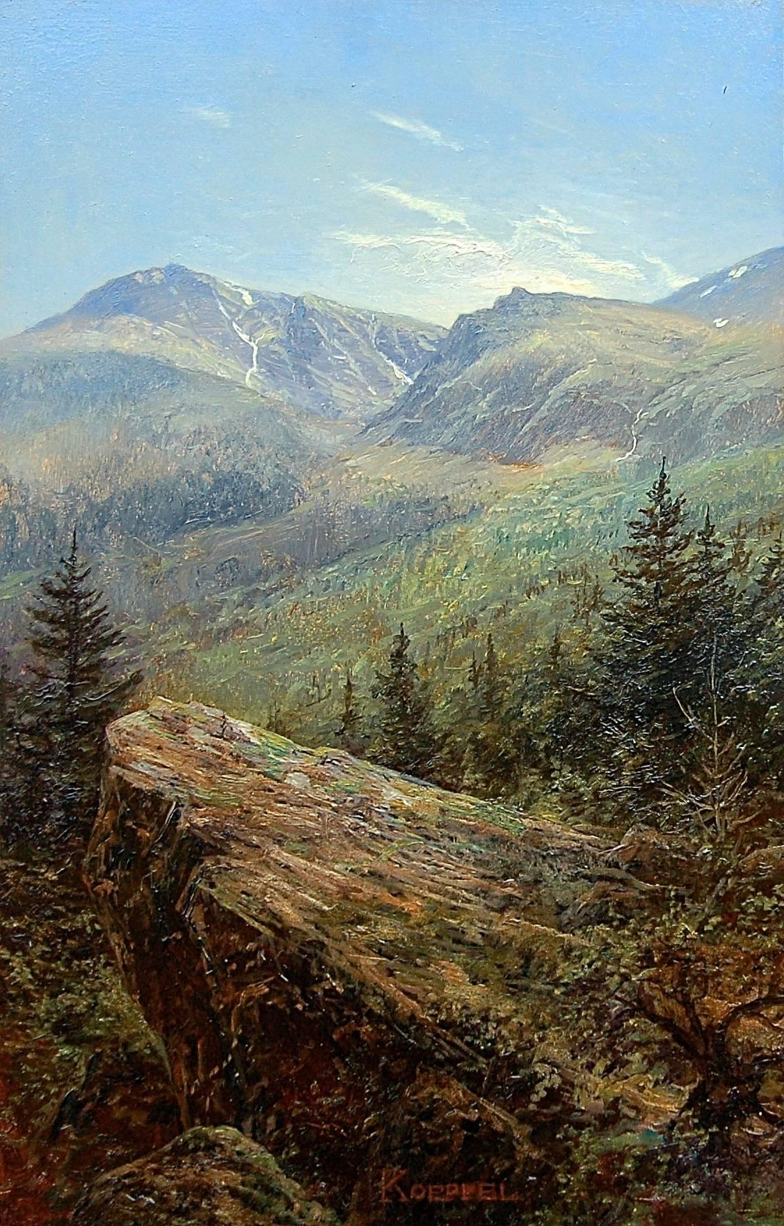 Erik Koeppel Landscape Painting - Tuckerman's Ravine on Mt. Washington, White Mountains, NH