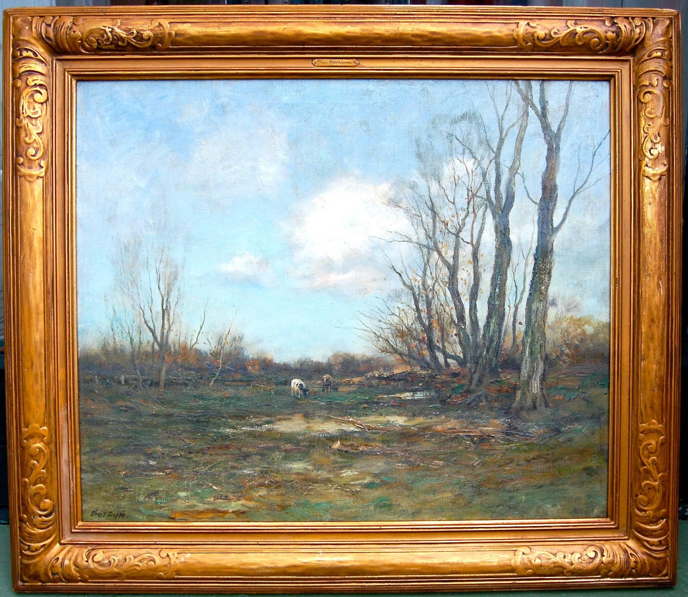 Charles Paul Gruppe Landscape Painting - Verdant Pasture