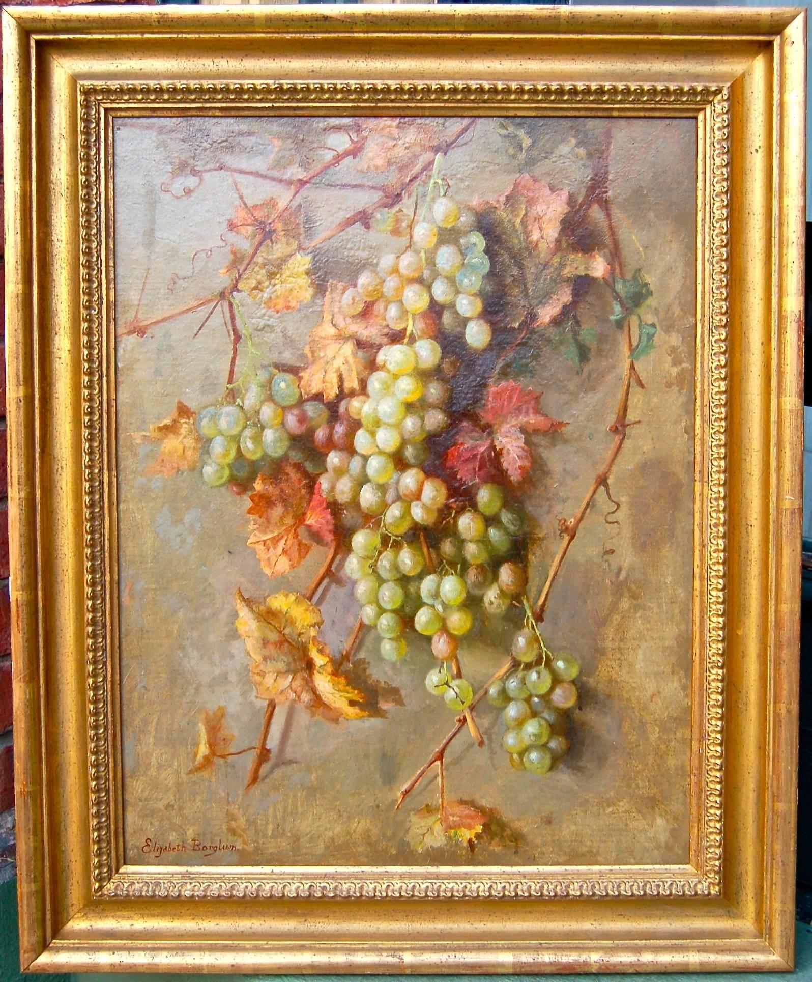 Eizabeth Borglum Still-Life Painting - Still Life With Grapes