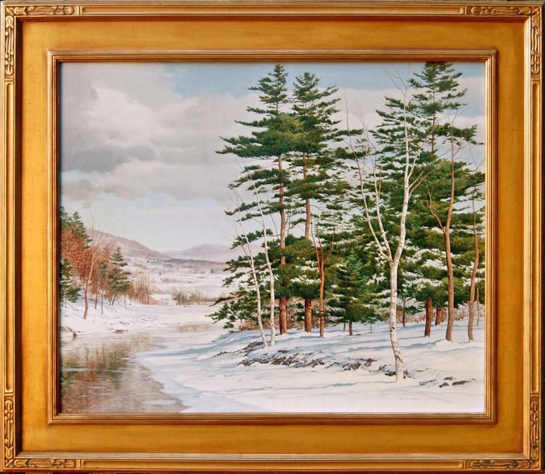 Carl Wuermer Landscape Painting - Winter in Woodstock, NY