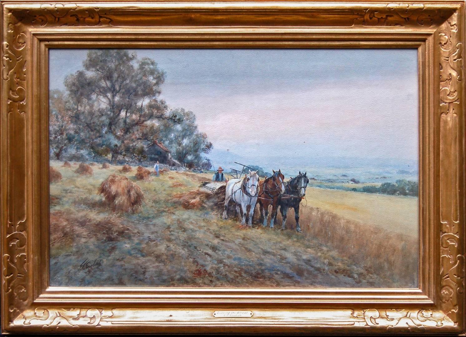 In the Hayfield - Painting by Frank F. English