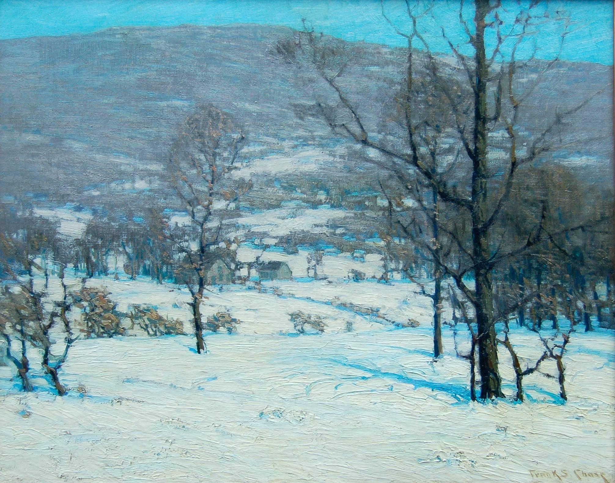 Winter Near Woodstock, NY - Painting by Frank Swift Chase