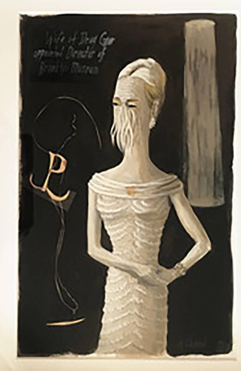 Georganne Deen Portrait Painting - Wife of Drug Czar Appointed Director of Brooklyn Museum