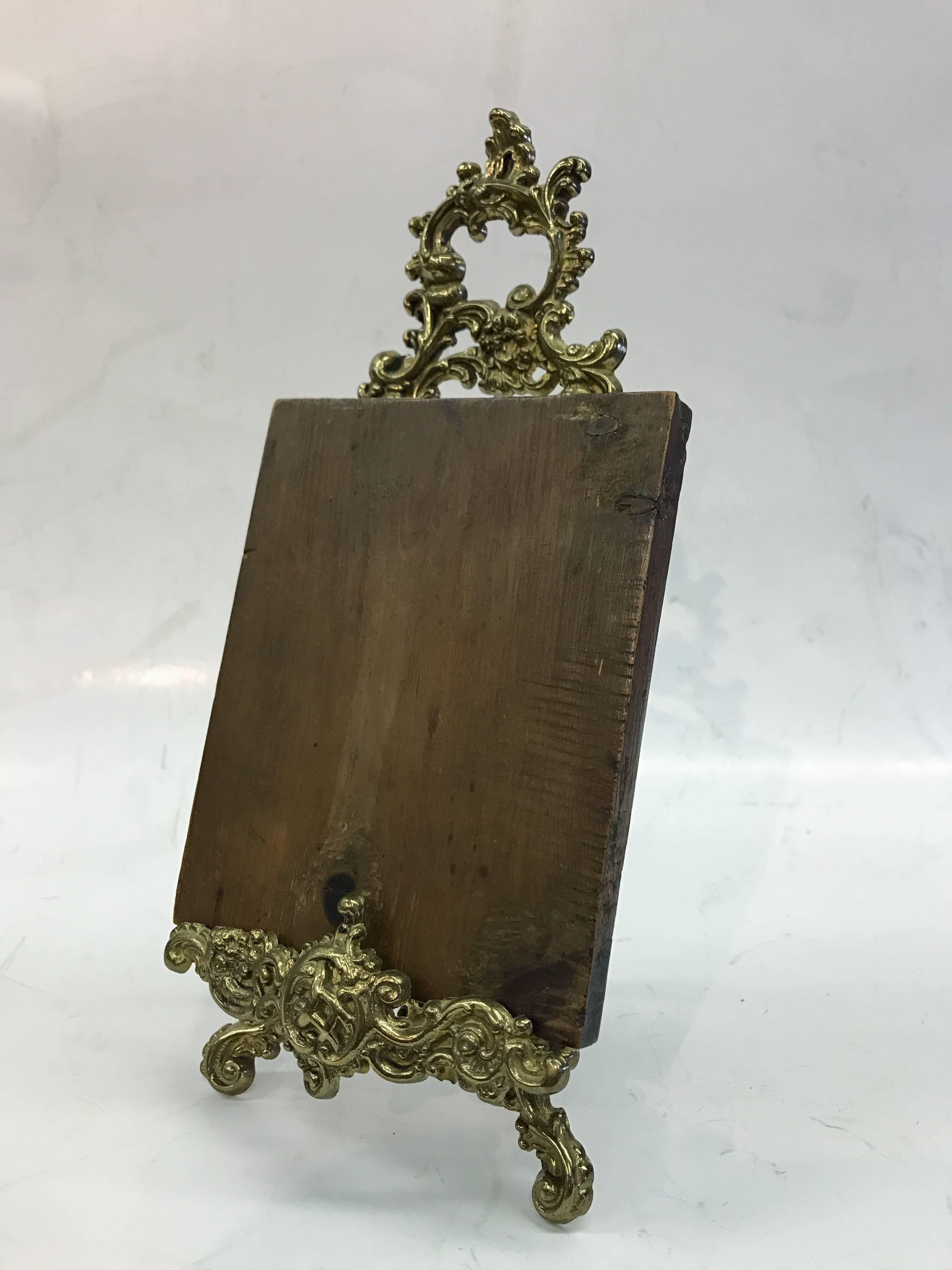 Russian Icon with Stand For Sale 4
