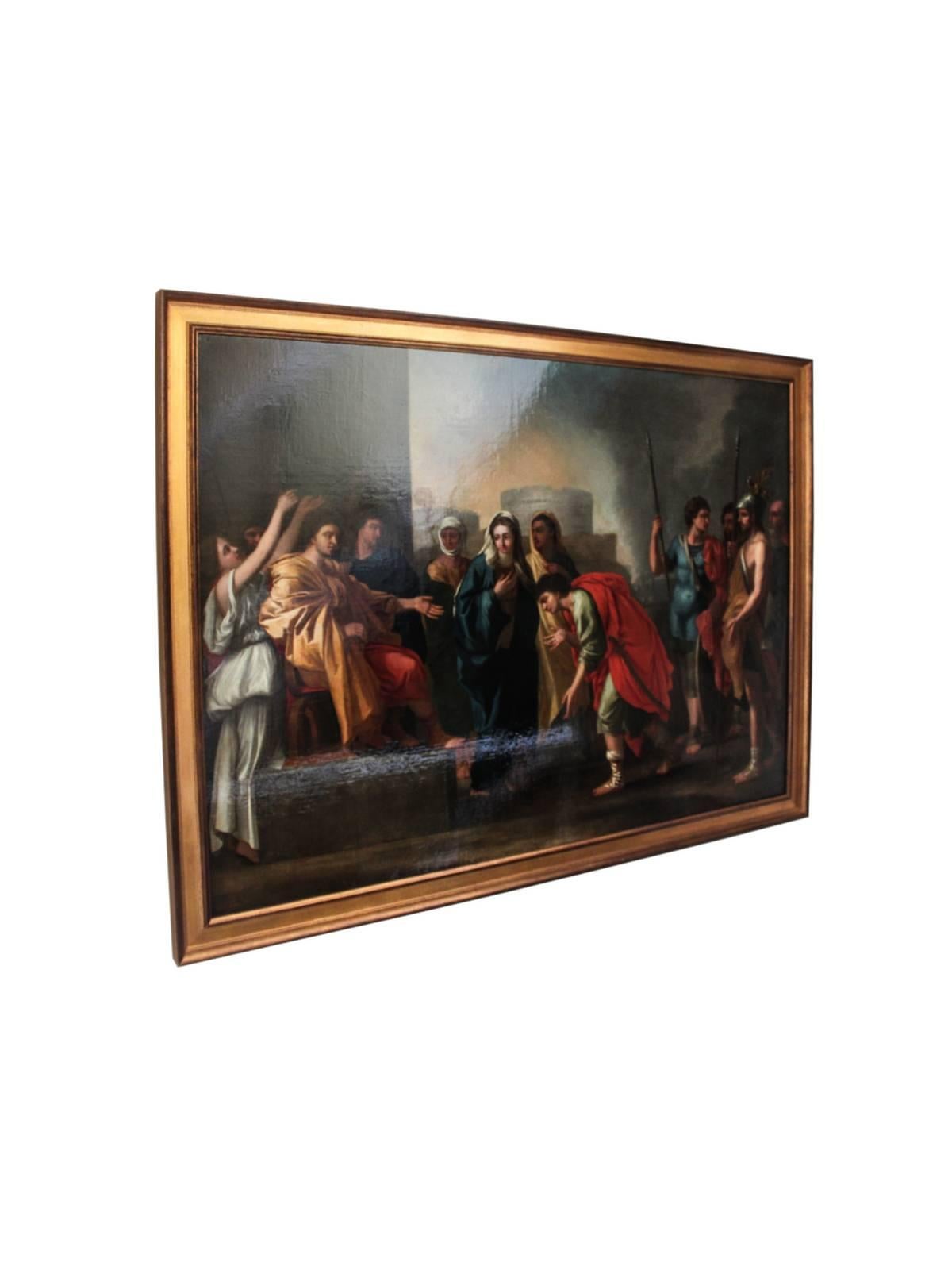 The Continence of Scipio in the Manner of Nicolas Poussin - Painting by Unknown