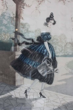 Engraving of a Fashionable French Woman
