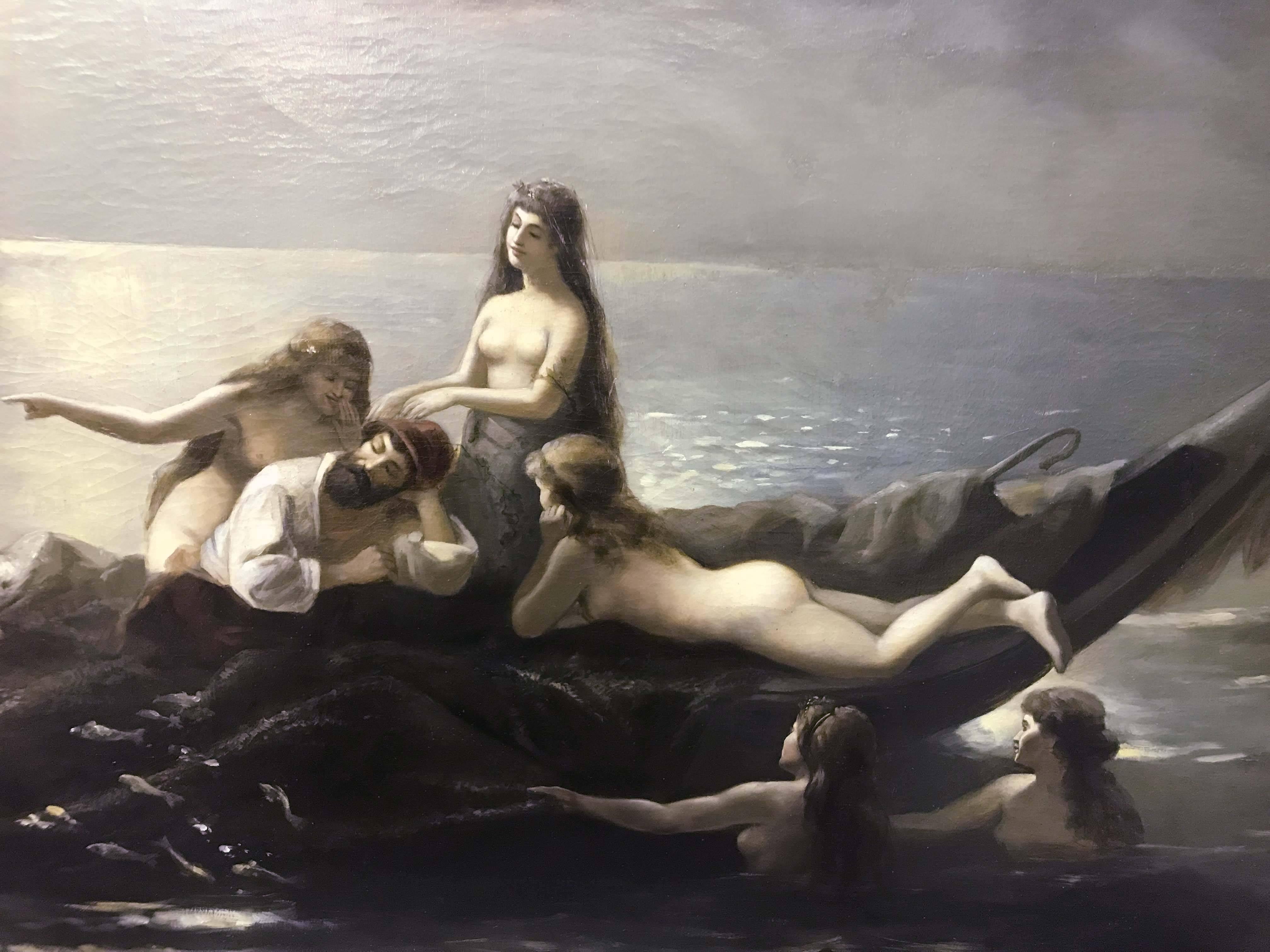 Sirens - Romantic Painting by A. Dubois