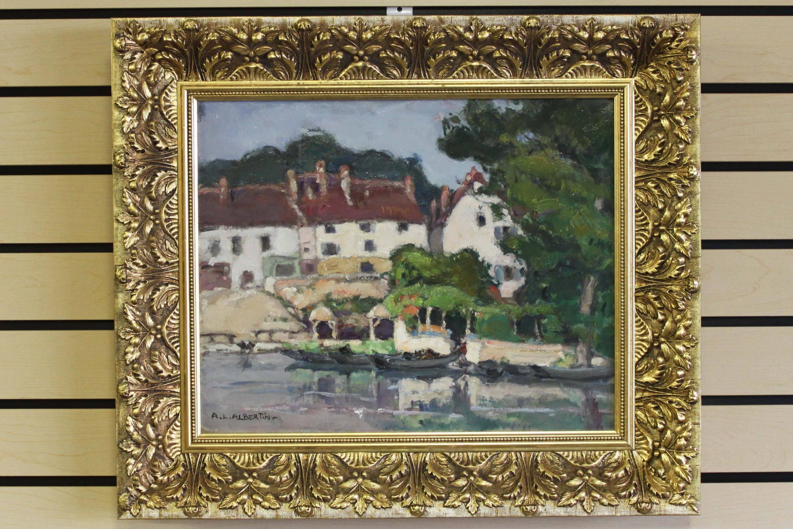 Impressionist French Village Scene For Sale 4