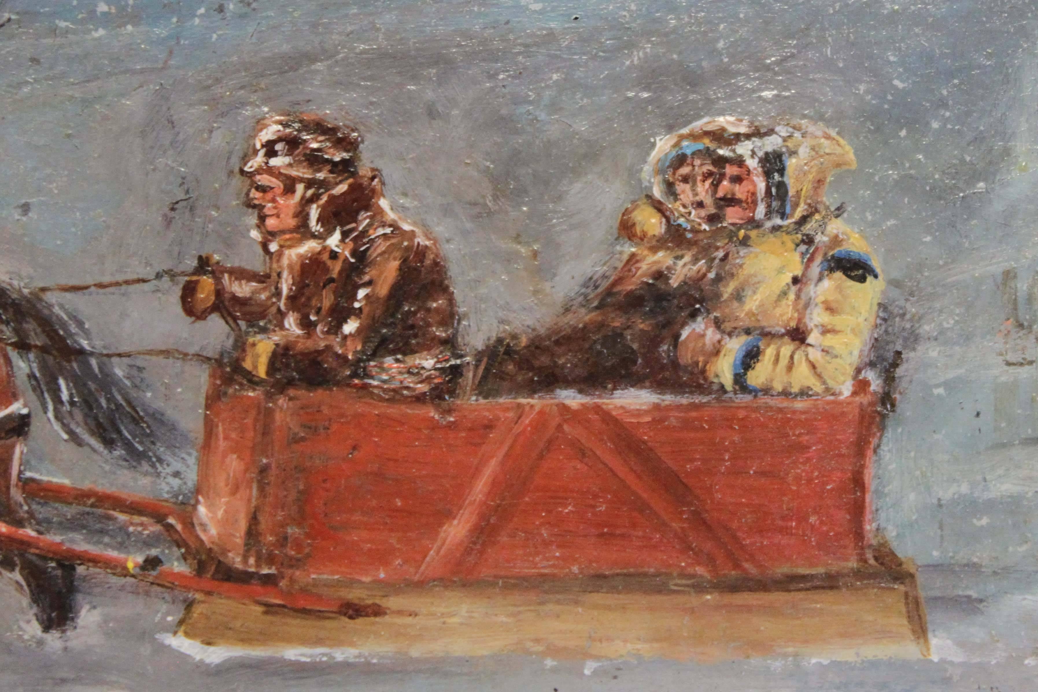 Habitants in a Sleigh in the Manner of C. Krieghoff 2