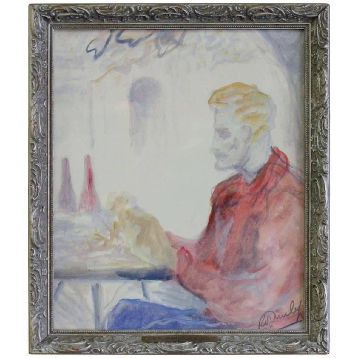Ronald Ossory Dunlop Figurative Painting - Self Portrait 