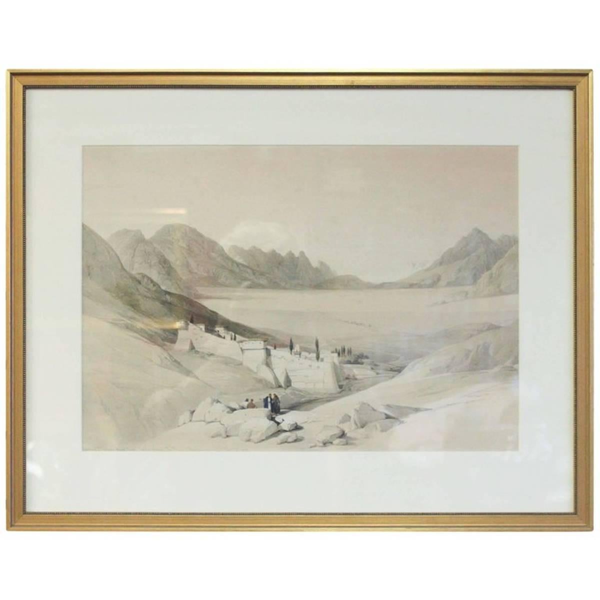 David Roberts Landscape Print - Convent of St. Catherine Lithograph