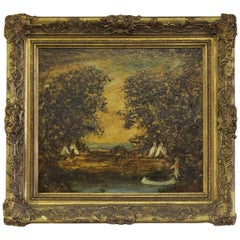 Antique Indian Encampment Attributed to Ralph A. Blakelock