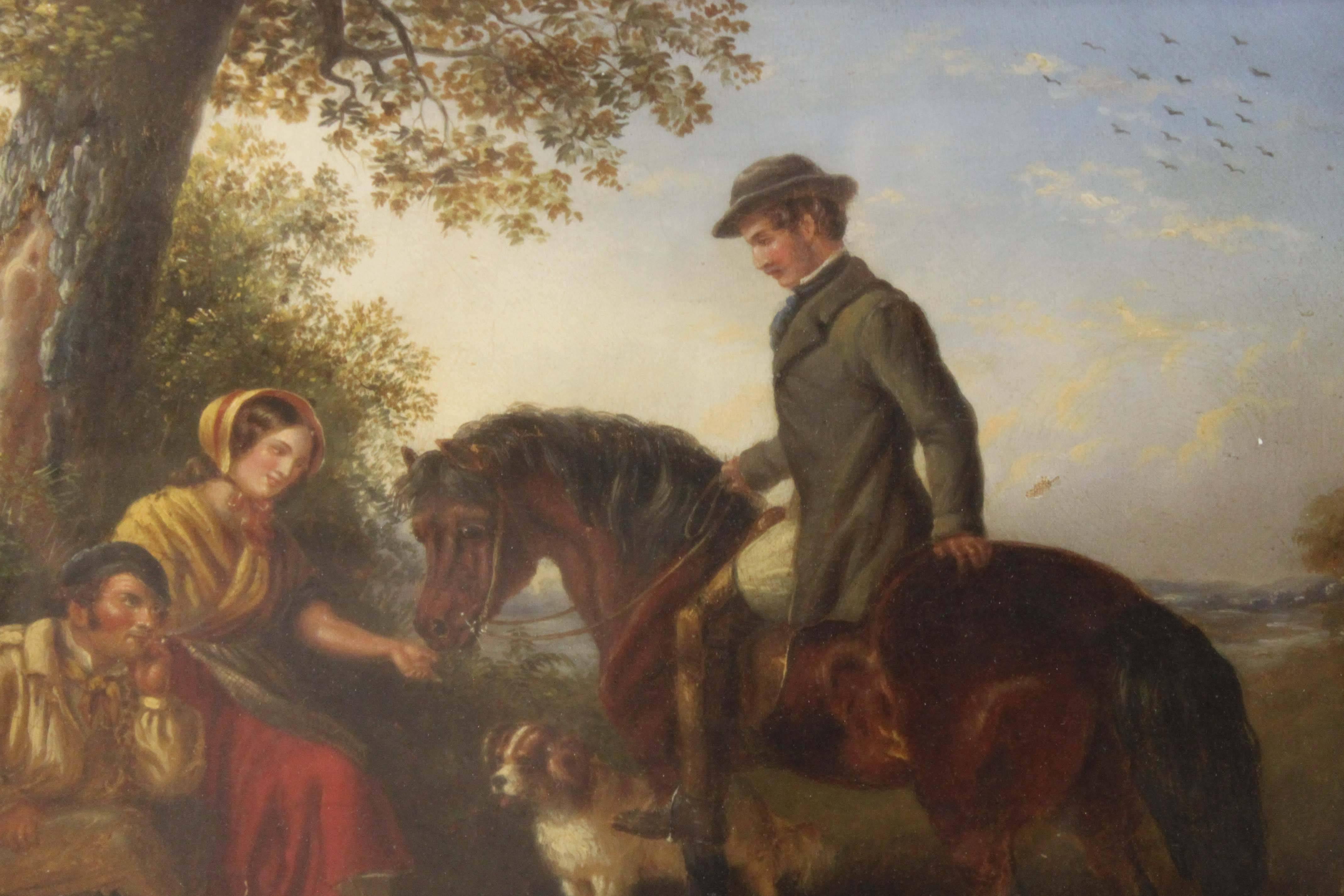 The Master Greeting Gypsies - Painting by William Shayer Senior