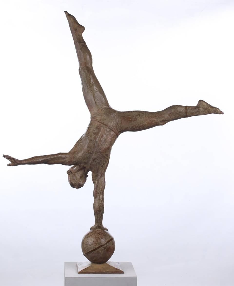 Bill Starke Figurative Sculpture - Balancing Act