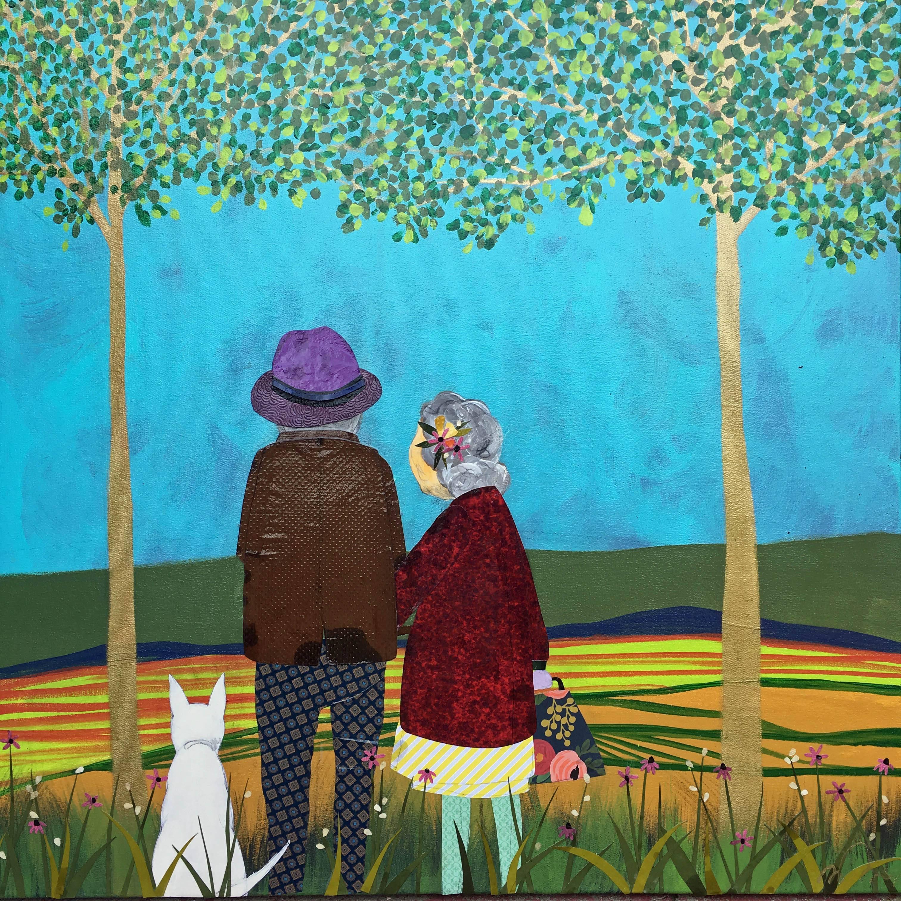 Denise Duong Figurative Painting - Peering Into the Mirror