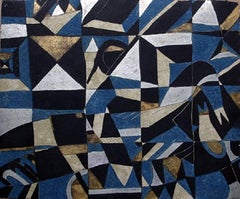Javier Arévalo, geometrical abstract, Lithograph.