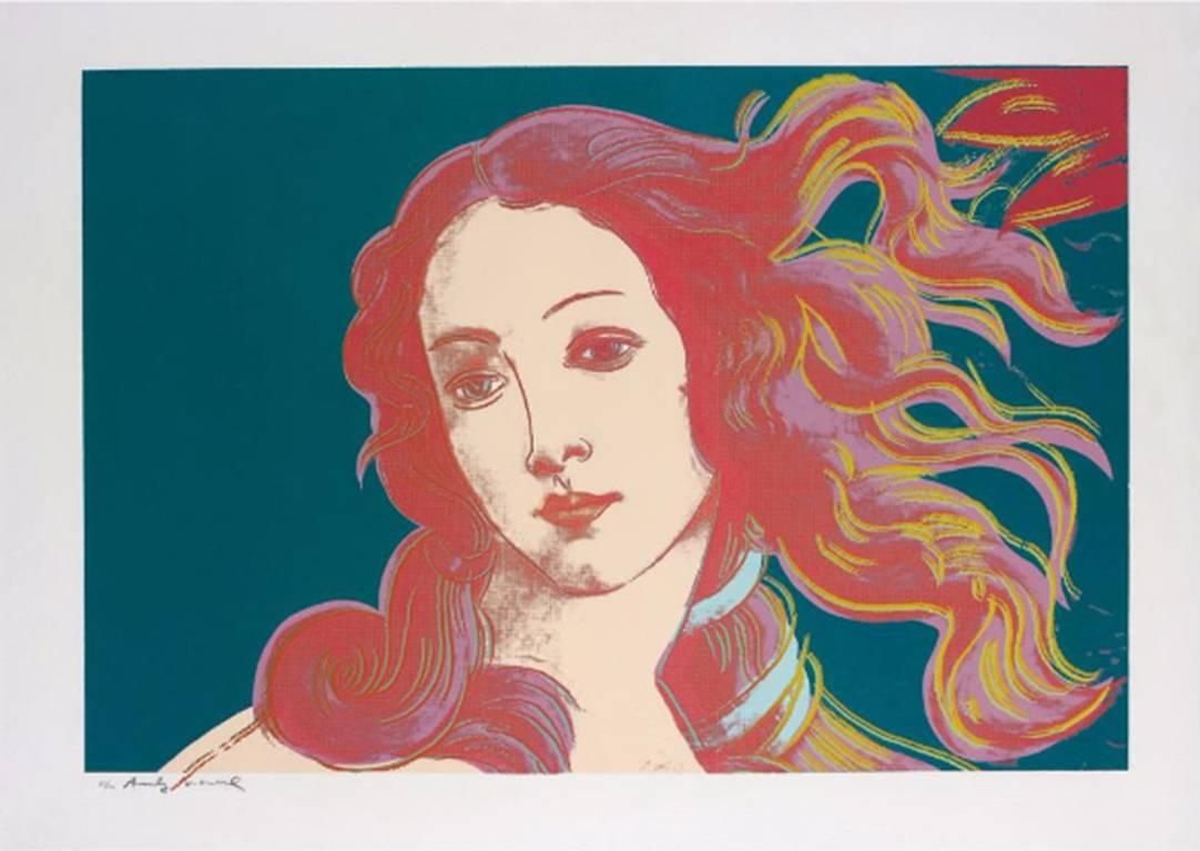 Andy Warhol Portrait Print - Details of Renaissance Paintings (Sandro Botticelli, Birth of Venus, 1482)