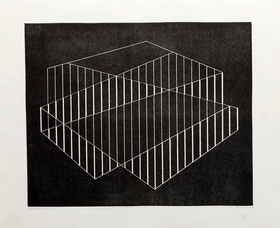 Josef Albers Abstract Print - Fenced