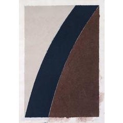 Colored Paper Image XII (Blue Curve with Brown and Gray) 10